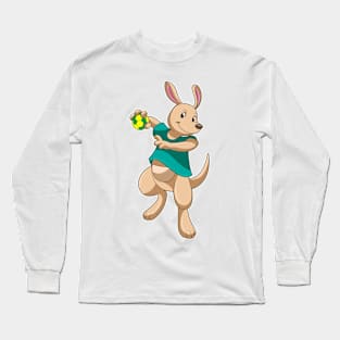 Kangaroo as Handball player with Handball Long Sleeve T-Shirt